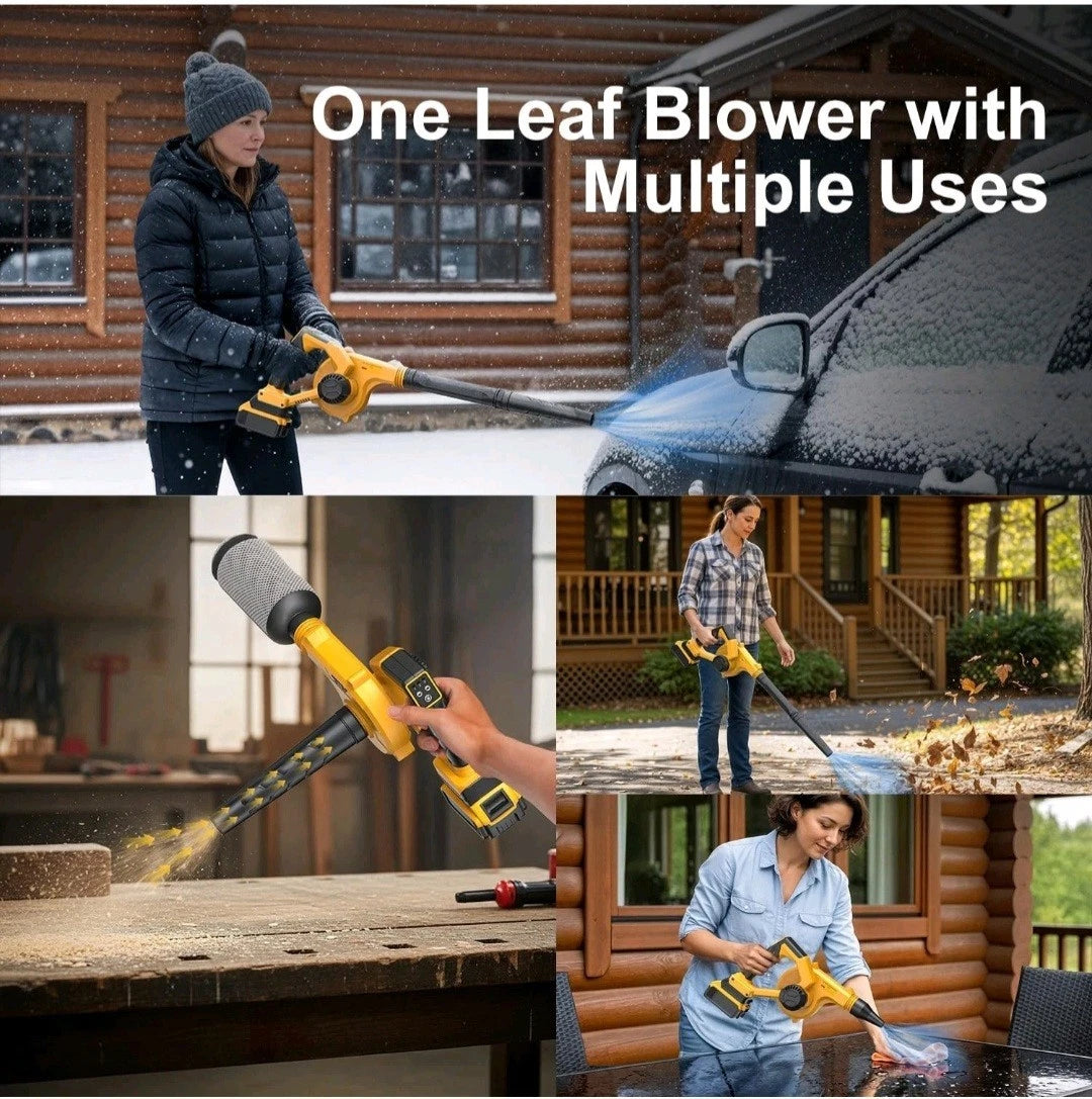 Electric Leaf Blower Cordless for Dewalt 20V Battery, 4 in 1 Blower, 3 Speed NEW