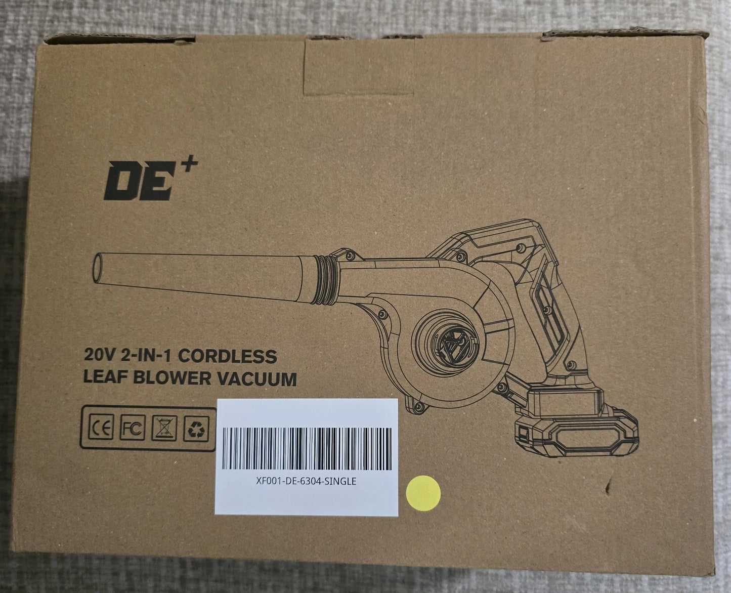 Electric Leaf Blower Cordless for Dewalt 20V Battery, 4 in 1 Blower, 3 Speed NEW