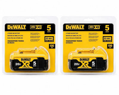 2 Pack DEWALT DCB205-2 20V Max XR 5.0Ah Lithium-Ion Batteries NEW!
