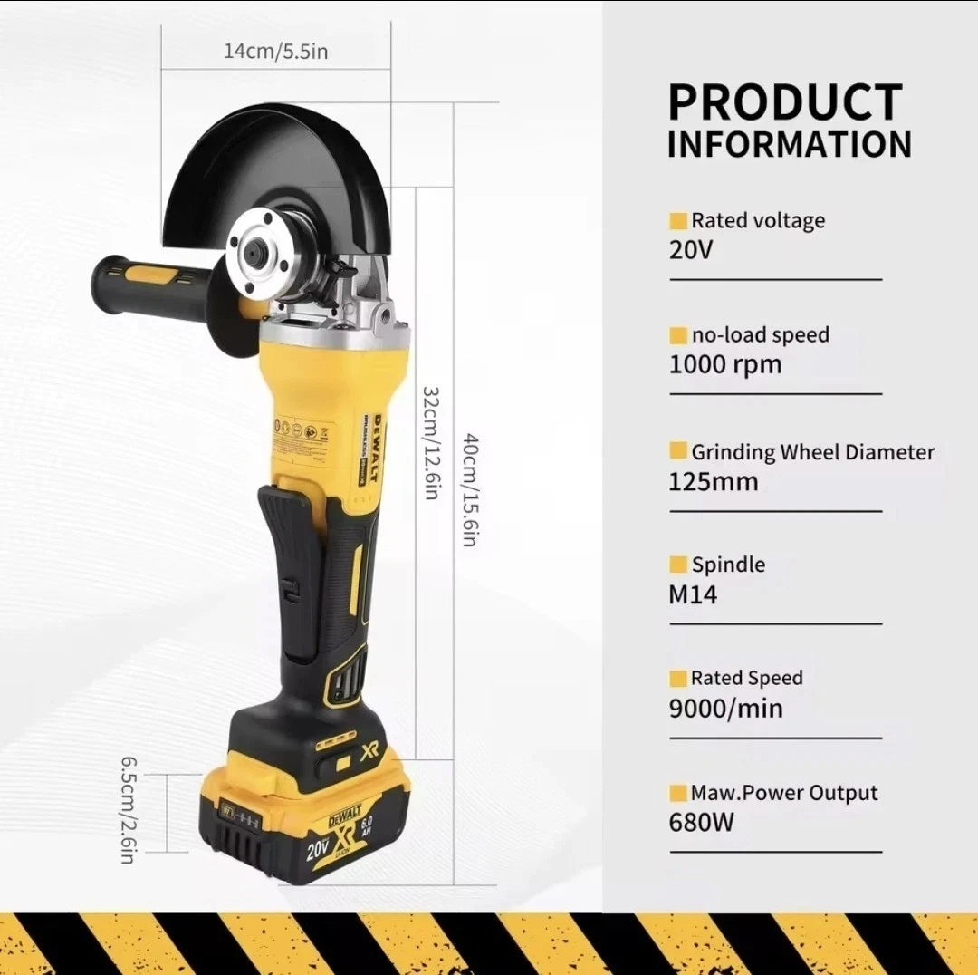 Dewalt DCG406 125MM 9000RPM Brushless Angle Grinder Cordless Cutting Machine