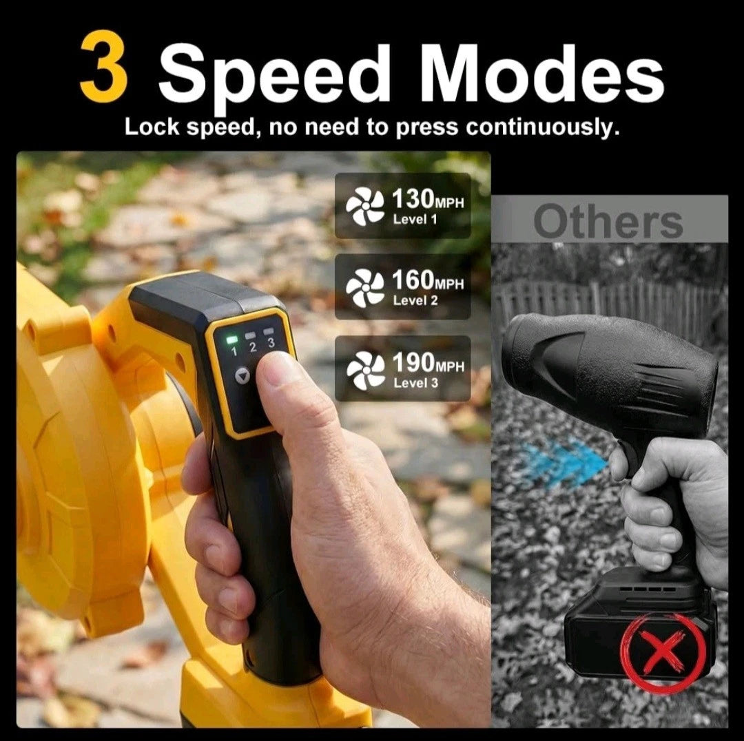 Electric Leaf Blower Cordless for Dewalt 20V Battery, 4 in 1 Blower, 3 Speed NEW
