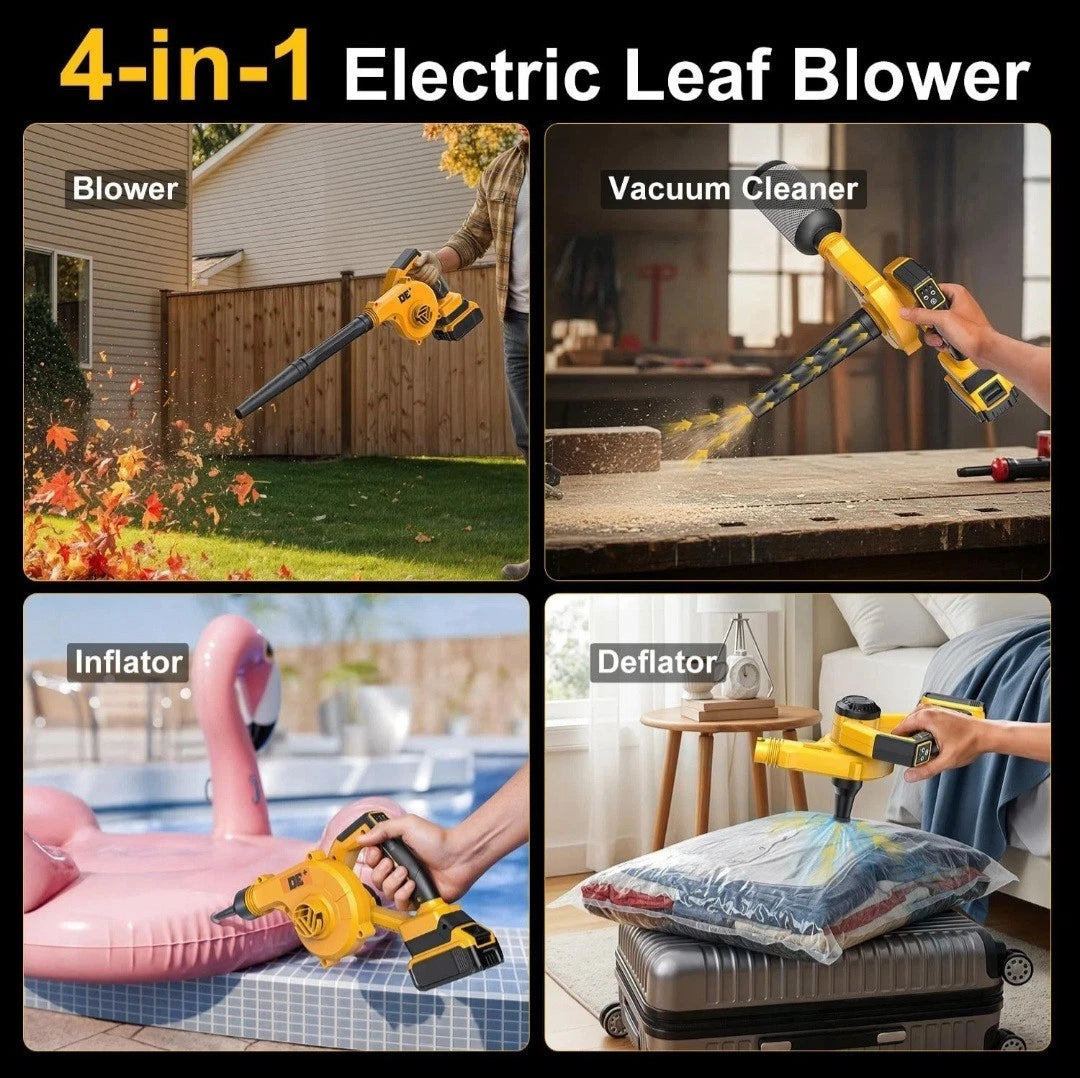 Electric Leaf Blower Cordless for Dewalt 20V Battery, 4 in 1 Blower, 3 Speed NEW