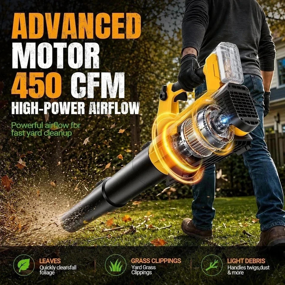 Cordless Leaf Blower for DEWALT 20V MAX Battery, 480 CFM / 130 MPH Brushless Dus
