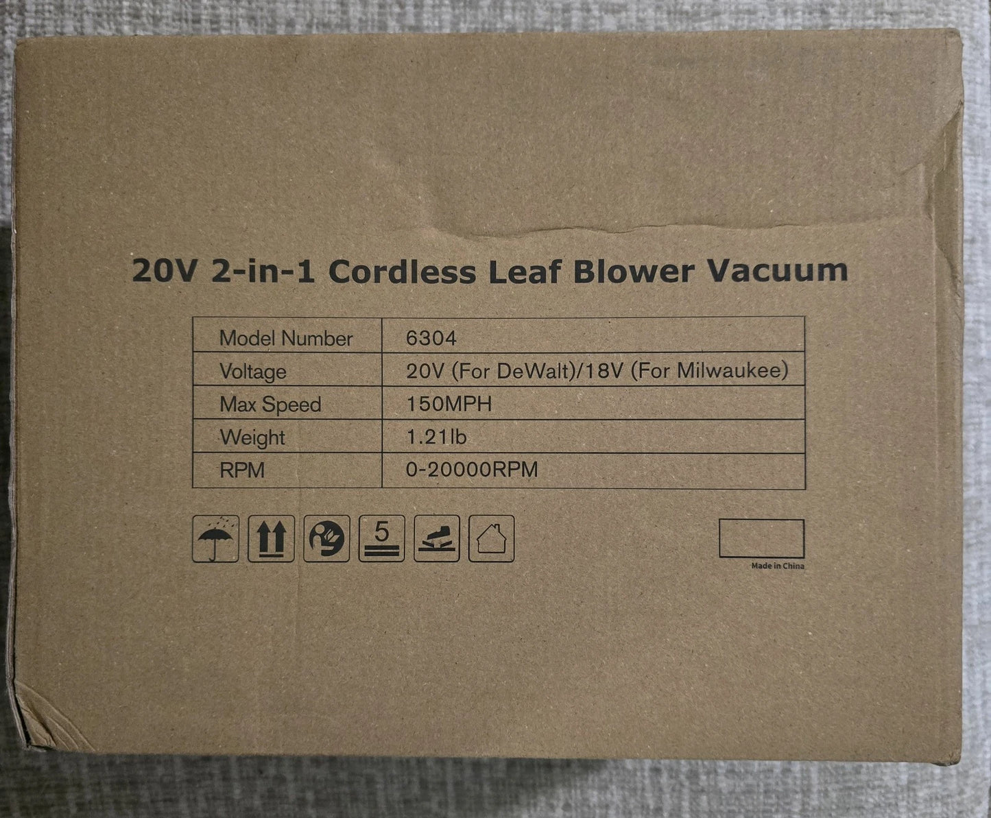 Electric Leaf Blower Cordless for Dewalt 20V Battery, 4 in 1 Blower, 3 Speed NEW