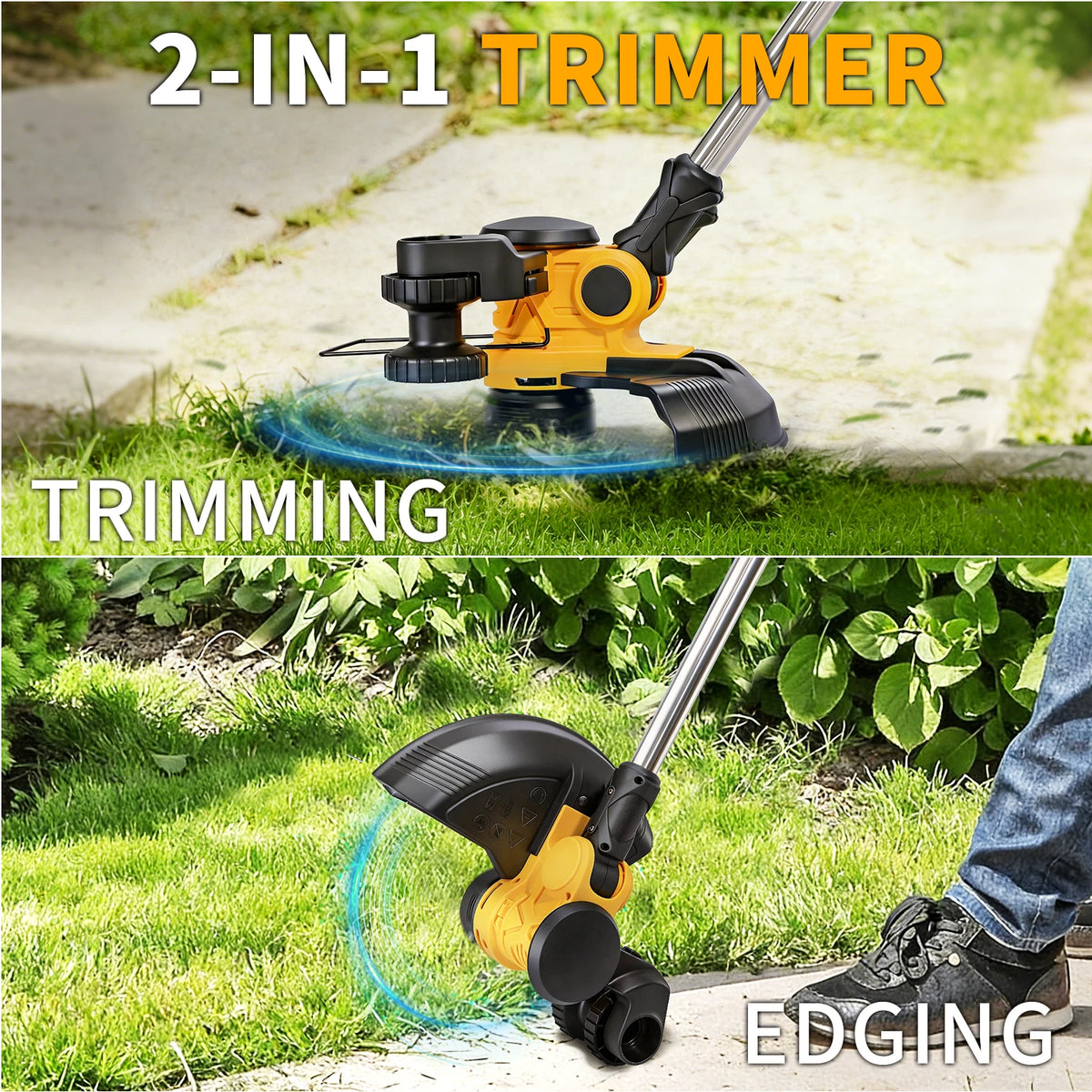 For DEWALT 20V Battery 12in. Cordless String Trimmer&Edger Brushless Weed Wacker